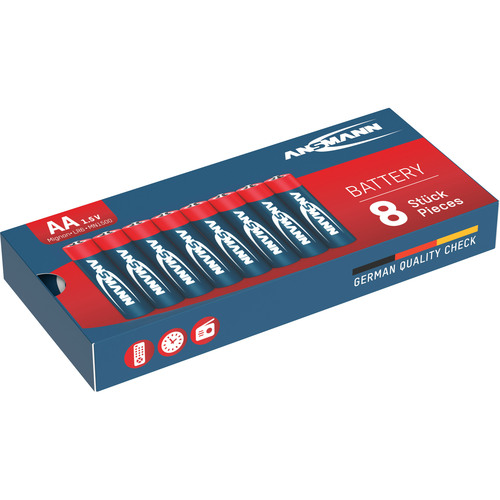 ANSMANN 5015280 RED Alkaline-Batterie, Mignon (AA), LR6, 8er Pack