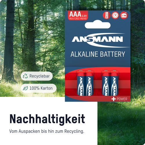ANSMANN 5015538 RED Alkaline-Batterie, Micro (AAA), LR03, 20er Box