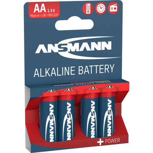ANSMANN 5015563 RED Alkaline-Batterie, Mignon (AA), LR6, 4er Pack