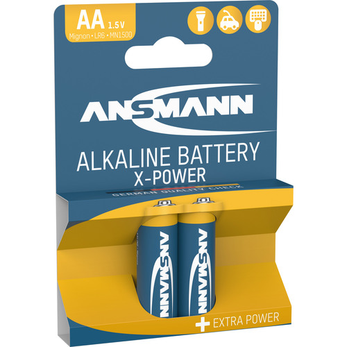 ANSMANN 5015613 Alkaline Batterie Mignon AA, 2er-Pack