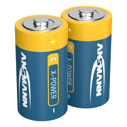 ANSMANN 5015623 Alkaline Batterie Baby C, X-Power, 7500mAh, 2er-Pack