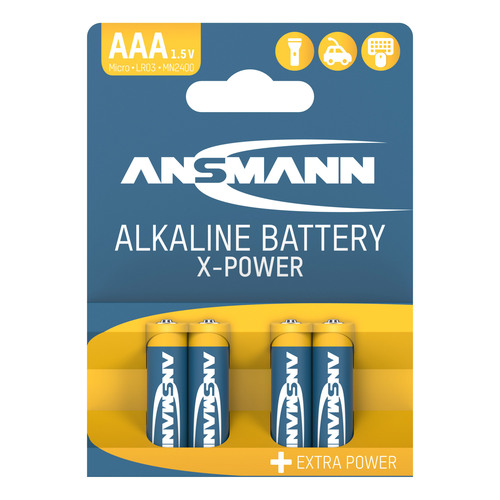 ANSMANN 5015653 X-Power Alkaline-Batterie, Micro (AAA), 4er Pack