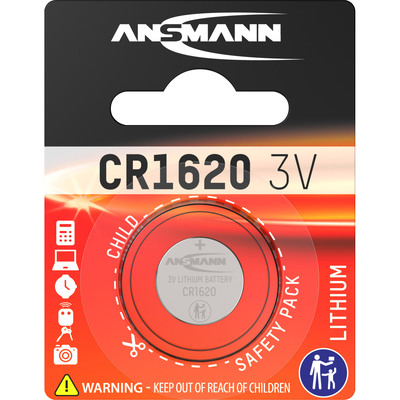 ANSMANN 5020072 Knopfzelle CR1620 3V Lithium