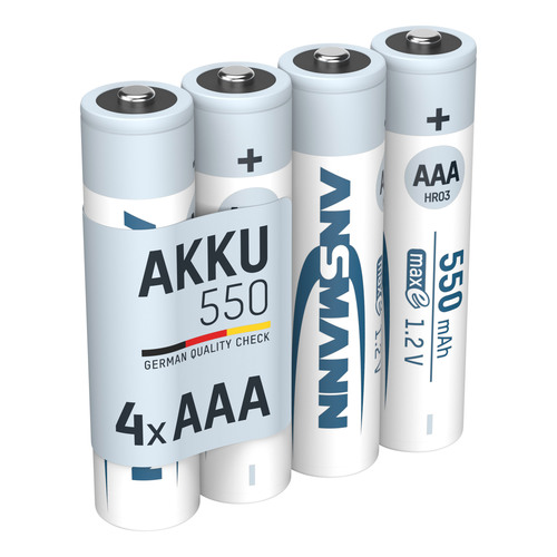 ANSMANN 5030772 NiMH-Akku Micro AAA, 550mAh, 4er-Pack