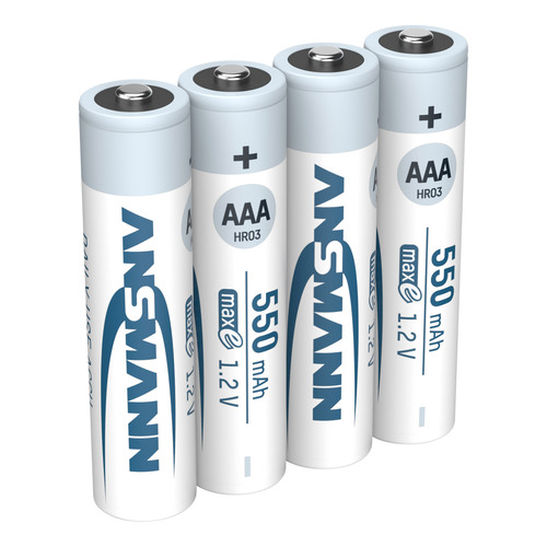 ANSMANN 5030772 NiMH-Akku Micro AAA, 550mAh, 4er-Pack