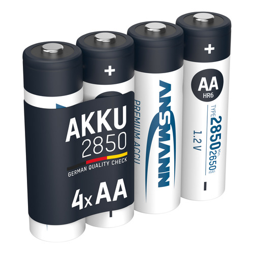 ANSMANN 5035212 NiMH-Akku Mignon AA, 2850mAh, 4er-Pack