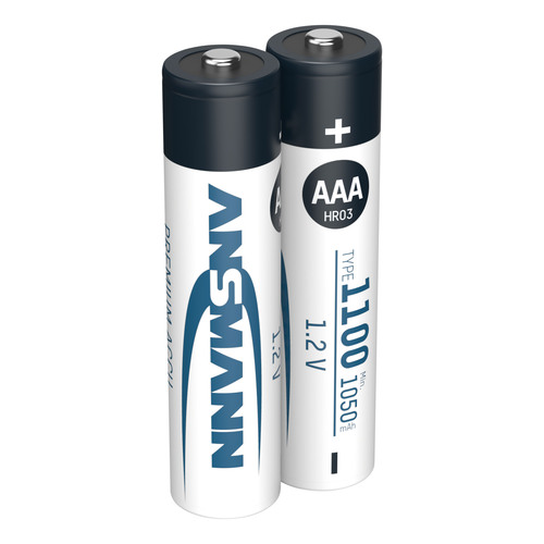 ANSMANN 5035222 NiMH-Akku Micro AAA, 1100mAh, 2er-Pack