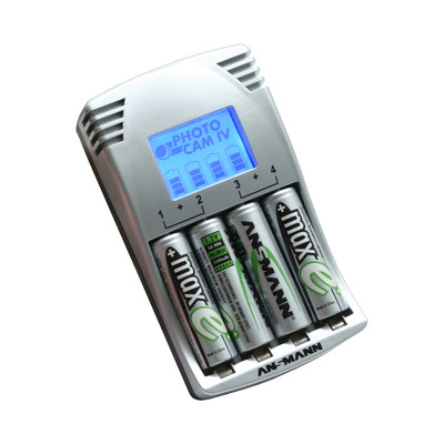 ANSMANN 5317263 PhotoCam IV Ladegerät, inkl. 4x Akku AA 2500mAh MaxE+ ANSMANN 5317263 PhotoCam IV Ladegerät, inkl. 4x Akku AA 2500mAh MaxE+