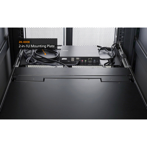 ATEN 2K-0008 2-in-1U-Montageplatte