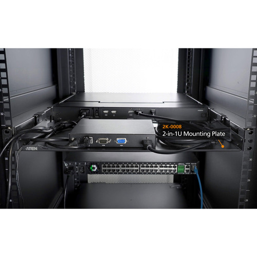 ATEN 2K-0008 2-in-1U-Montageplatte