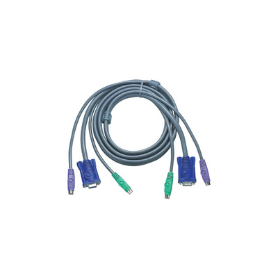 ATEN 2L-5002P/C KVM Kabelsatz, VGA, PS/2, Länge 1,8m ATEN 2L-5002P/C KVM Kabelsatz, VGA, PS/2, Länge 1,8m