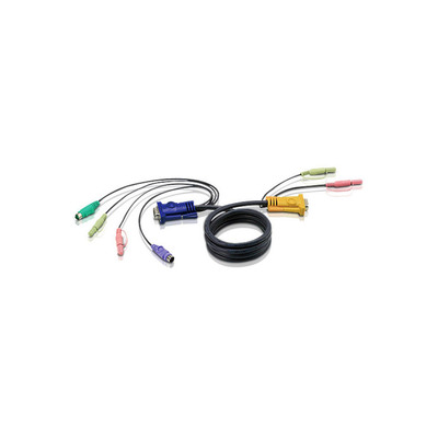 ATEN 2L-5302P, KVM Kabelsatz, VGA, PS/2, Audio, Länge 1,8m ATEN 2L-5302P, KVM Kabelsatz, VGA, PS/2, Audio, Länge 1,8m