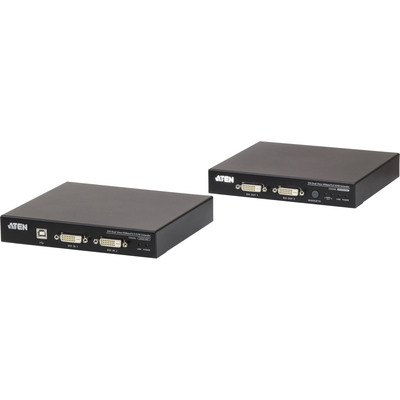 ATEN CE624 Konsolen-Extender, DVI Dual-View, USB, HDBaseT, FullHD, max. 150m (Produktbild 1)