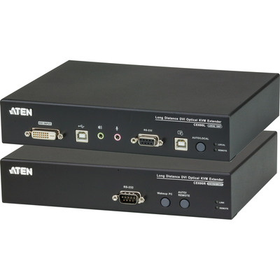 ATEN CE690 Konsolen-Extender, DVI über LWL, USB, RS232, mit Audio, max. 20km via Glasfaser (Produktbild 1)