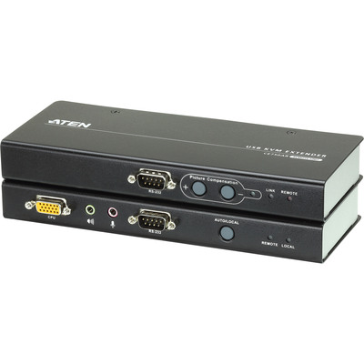 ATEN CE750A Konsolen-Extender, 1PC zu 2 Arbeitsplätze, VGA, USB, Audio ATEN CE750A Konsolen-Extender, 1PC zu 2 Arbeitsplätze, VGA, USB, Audio