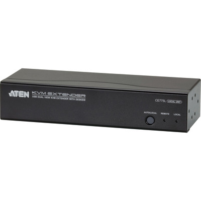 ATEN CE775 Konsolen-Extender, Dual View, USB, RS232, mit Audio, bis 300m ATEN CE775 Konsolen-Extender, Dual View, USB, RS232, mit Audio, bis 300m