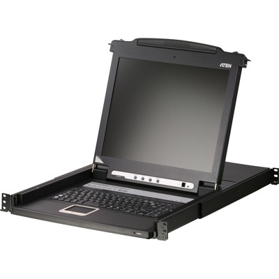 ATEN CL1016M KVM-Switch 16-fach, Slideaway-Konsole mit 17-Display, 19-Zoll-Rackmontage, DE-Layout ATEN CL1016M KVM-Switch 16-fach, Slideaway-Konsole mit 17-Display, 19-Zoll-Rackmontage, DE-Layout