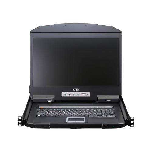 ATEN CL3716iNW CH KVM-IP-Switch 16-Port, 18,5-LCD-Konsole (USB HDMI) CH-Layout