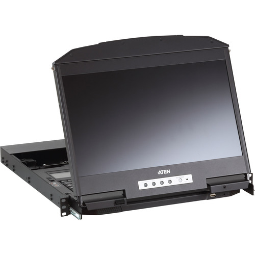 ATEN CL3800NW SL Kurze Dual-Rail 18,5-LCD-Konsole (USB HDMI DVI VGA) SL-Layout