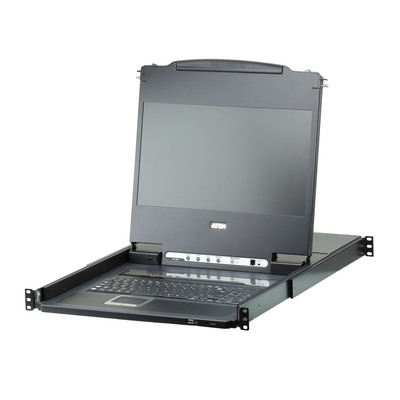 ATEN CL6708MW IT Single Rail KVM-Switch 8-Port 17,3-LCD (USB DVI) IT-Layout ATEN CL6708MW IT Single Rail KVM-Switch 8-Port 17,3-LCD (USB DVI) IT-Layout