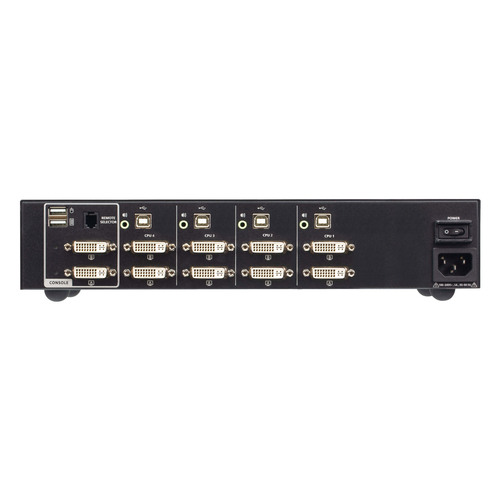 ATEN CS1144D4 4-Port KVM Secure Switch mit USB 4K DVI Dual-Display (PSD PP v4.0)