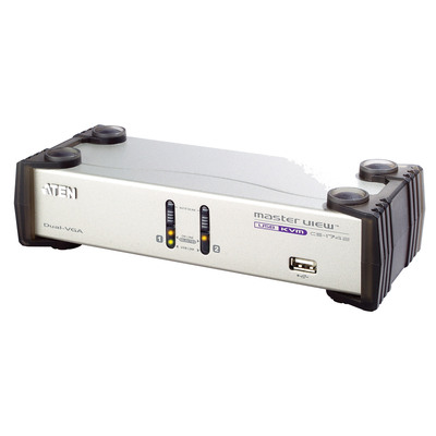 ATEN CS1742 KVM-Switch 2-fach, USB, mit Audio, Dual View ATEN CS1742 KVM-Switch 2-fach, USB, mit Audio, Dual View