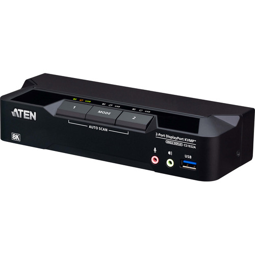 ATEN CS1922A KVMP-Switch 2-fach, DisplayPort, USB 3.0, 8K KVM