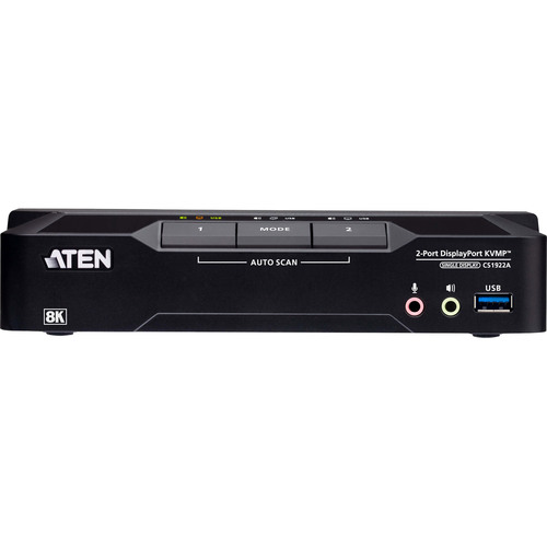 ATEN CS1922A KVMP-Switch 2-fach, DisplayPort, USB 3.0, 8K