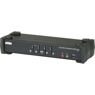 ATEN CS1924 KVMP-Switch 4-fach, DisplayPort, USB 3.0, für 4 Displays, 4K (Produktbild 1)