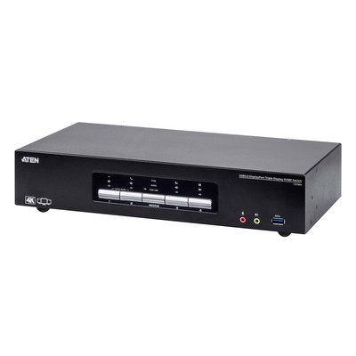 ATEN CS1964 KVMP-Switch 4-fach, DisplayPort für 3 Displays 4K, USB 3.0, Audio (Produktbild 1)