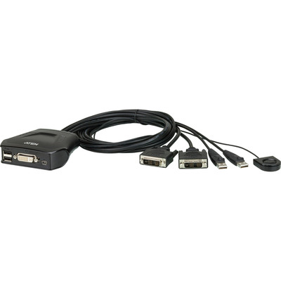 ATEN CS22D KVM-Switch 2-fach, DVI, USB, mit Kabelfernbedienung ATEN CS22D KVM-Switch 2-fach, DVI, USB, mit Kabelfernbedienung
