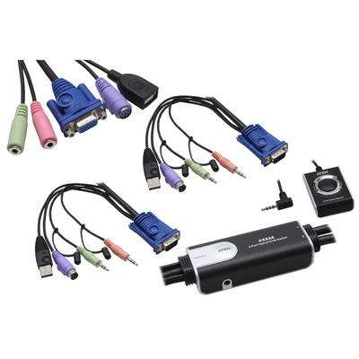 ATEN CS52A KVM-Switch 2-fach, Hybrid Petite, PS/2, USB, mit Audio ATEN CS52A KVM-Switch 2-fach, Hybrid Petite, PS/2, USB, mit Audio