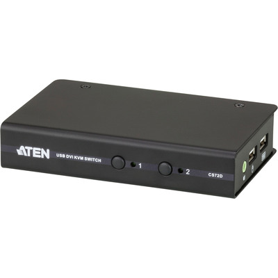 ATEN CS72D KVM-Switch, 2-fach, DVI, USB, Audio, kompakt