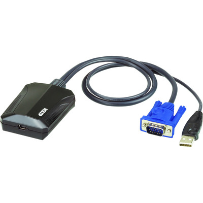 ATEN CV211 Konsolenadapter für Laptop, USB, VGA, schwarz