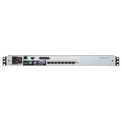 ATEN KL1508AiN SL Cat.5 KVM over IP Switch 8-Port, 19-LCD, Dual-Rail, SL-Layout