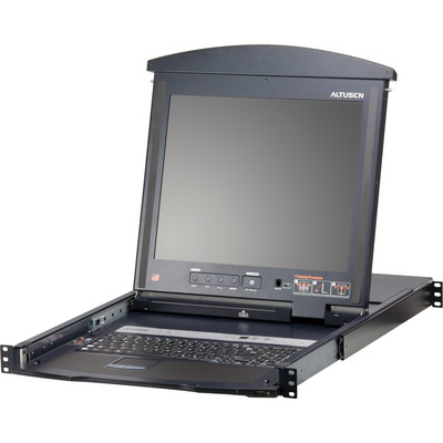 ATEN KL1508AM IT Cat.5 KVM-Switch 8-Port, 17-LCD, Dual-Rail, IT-Layout ATEN KL1508AM IT Cat.5 KVM-Switch 8-Port, 17-LCD, Dual-Rail, IT-Layout
