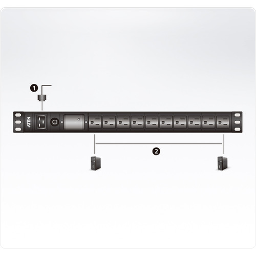 ATEN PE0209SG Basic PDU 19 1HE, 16A, 9x C13, 1x C19