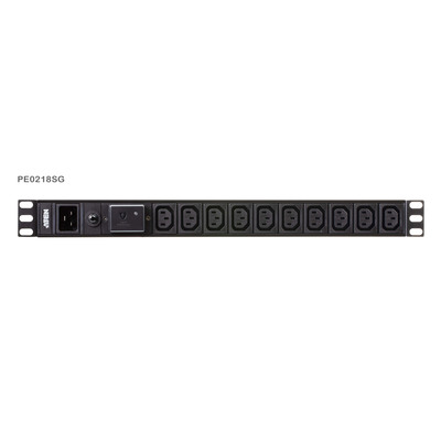 ATEN PE0218SG 19 Stromverteilung 1HE 17-Port IEC-C13 + 1x C19 Basic PDU mit Überspannungsschutz