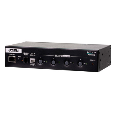 ATEN PE4104G Stromverteiler PDU, 4 Ausgänge C13, Kontrollbox mit IP-Steuerung