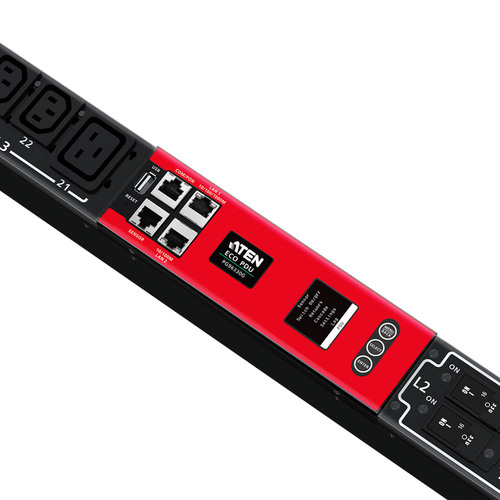 ATEN PG96330G Stromverteilung eco PDU, 24 Ausgänge C13 + 6x C19, max. 32A