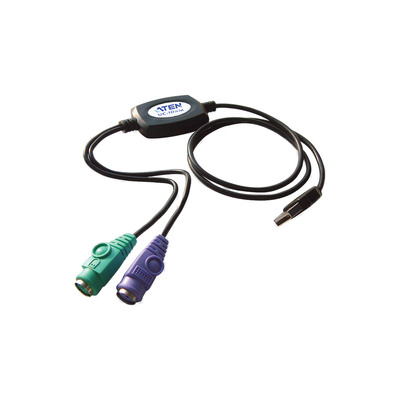 ATEN UC10KM Konverter USB zu PS/2, USB Stecker A an 2x PS/2 Buchse, 90cm ATEN UC10KM Konverter USB zu PS/2, USB Stecker A an 2x PS/2 Buchse, 90cm