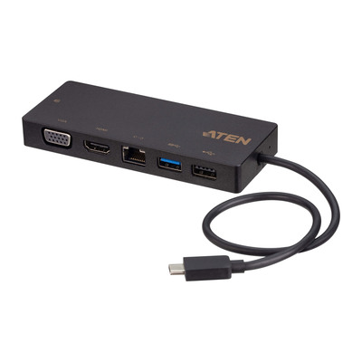 Aten UH3236 USB Typ-C Multiport Dock mit Power Delivery 3.0 Passthrough bis 60W