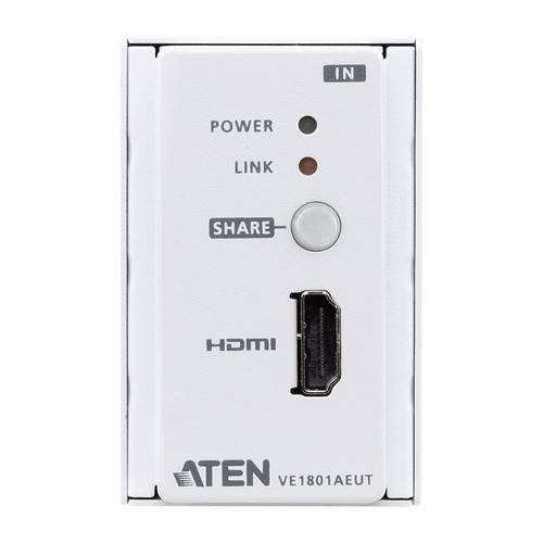 ATEN VE1801AEUT HDMI HDBaseT-Lite Sender mit EU-Wandplatte PoH 4K bei 40m