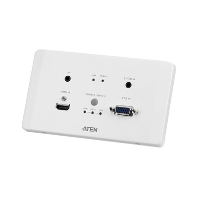 ATEN VE2812AEUT HDMI & VGA HDBaseT Sender mit EU-Wandplatte PoH 4K bei 100m