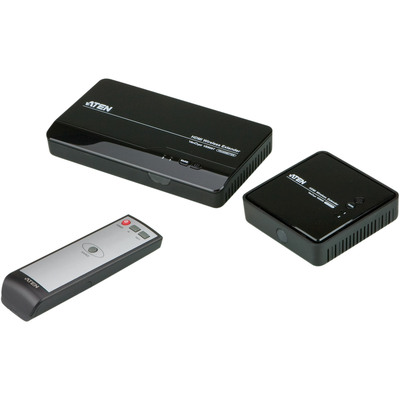 ATEN VE809 Video-Extender, HDMI-Wireless Verlängerung bis 30m, 3D, FullHD und 5.1 Sound, mit Fernbedienung