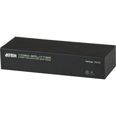 ATEN VS0104 Video-Splitter VGA/Audio 4-Port-Verteiler 450 MHz ATEN VS0104 Video-Splitter VGA/Audio 4-Port-Verteiler 450 MHz