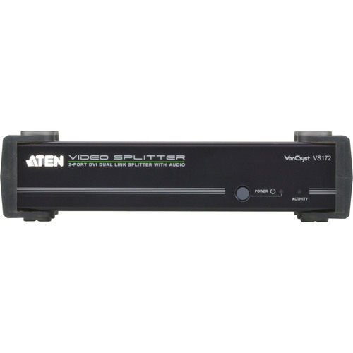 ATEN VS172 Video-Splitter DVI 2-fach Monitor-Verteiler mit Audio, Dual-Link