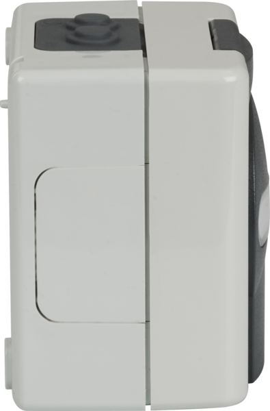 Aufputz-Feuchtraum Leergehäuse -- für 2 Keystone Module IP44 Farbe grau