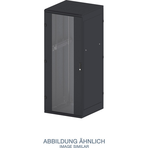 B-Ware Triton RMA-42-A88-BAX-N1 19 Standschrank 42HE/800x800, Glastür, schwarz