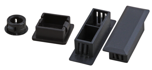 Blindstopfen Kunststoff schwarz für Bohrungen -- SC duplex/LC quad/ST duplex